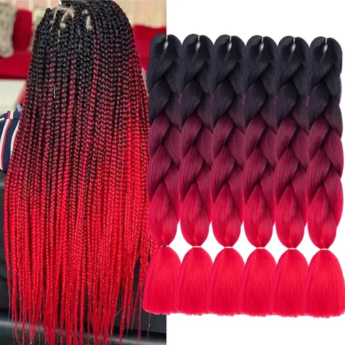 Vista 17 de Beige (613#) 6 paquetes de cabello trenzado de 24 pulgadas, de fibra sintética, sin picazón, extensiones de cabello para trenzar jumbo, textura