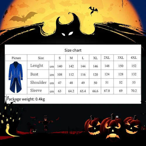 Vista 4 de Chamarra estilo vintage gótico para hombre, estilo steampunk, estilo medieval, renacentista, disfraz para Halloween