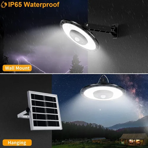 Vista 12 de Auzev Solar Lights Indoor Outdoor 3000LM Solar Shed Light with Switch