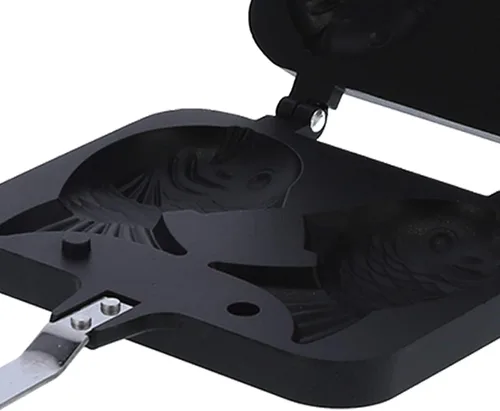 Vista 9 de Máquina para hacer gofres, molde para gofres con forma de pescado, molde antiadherente de cocina para gofres con forma de pescado