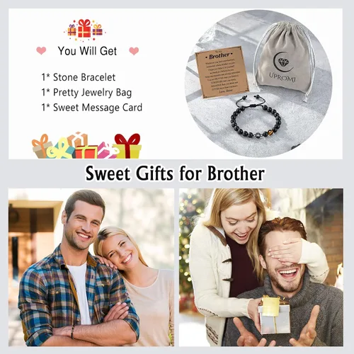 Vista 6 de Regalos para marido, hijo, nieto, sobrino, papá, novio, nuevo papá, hermano, padrastro, tío, te amo en 100 idiomas, pulsera ajustable para hombres