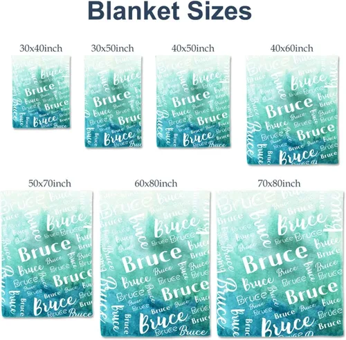 Vista 3 de WOMB Manta de bebé personalizada con nombre, manta de nombre personalizado para niños adultos, regalo de cumpleaños/Navidad/hito para niños, niñas