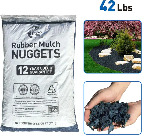 Vista 6 de NuPlay Rubber Nugget abono de goma para jardinería, barrera para maleza