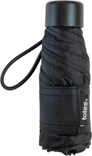 Vista 2 de TOTES MICRO MINI MONEDERO PARAGUAS MANUAL-MUCHOS ESTILOS, Cuadro negro, Compacto