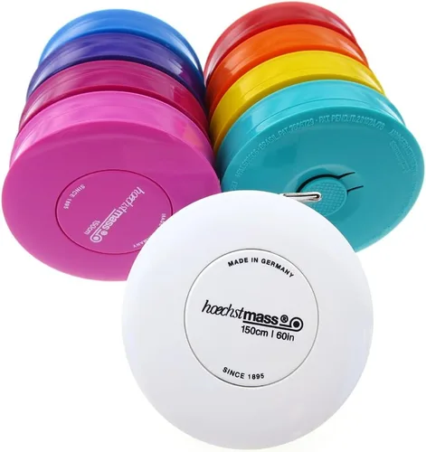 Vista 3 de Allary Rollfix - Cinta métrica retráctil de 60 pulgadas/59.1 in, varios colores (juego de 2 cintas enrollables)