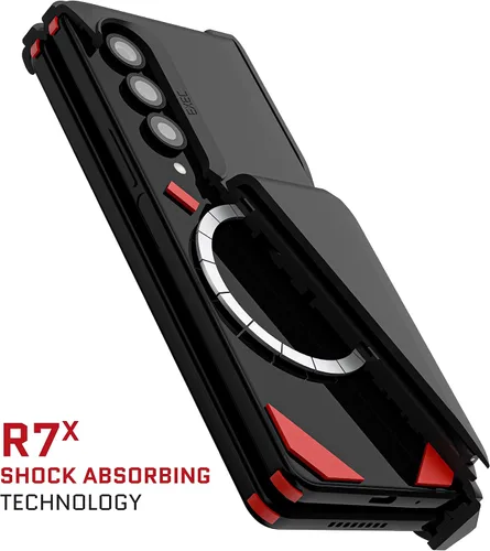 Vista 5 de Ghostek Exec - Funda tipo cartera para Galaxy Z Fold 4 con soporte magnético para tarjetas de crédito, protección de bisagra, carga inalámbrica