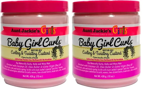 Vista 3 de Aunt Jackie's Kids Baby Curls, Natilla Rica en Humedad para Rizar y Trenzar para Cabello Naturalmente Rizado, En Espiral y Ondulado, 15 oz