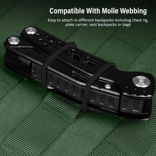 Vista 4 de Cinta elástica de cinchas multiusos para mochilas, accesorios tácticos para mochila MOLLE, equipo táctico EDC