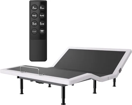 Vista 10 de Base de Cama Completa Ajustable con Masaje, Base de Cama Ajustable con Control Remoto Inalámbrico, Puertos USBX2, Luz Bajo la Cama, Altura Ajustable