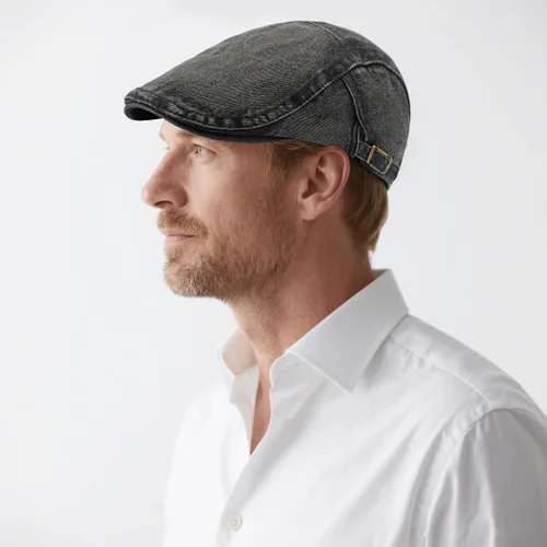 Vista 2 de Gorra de Newsboy para hombre, ajustable, plana, Ivy Gatsby, gorra de conducción de cabbie, transpirable, de algodón, gorra de golf