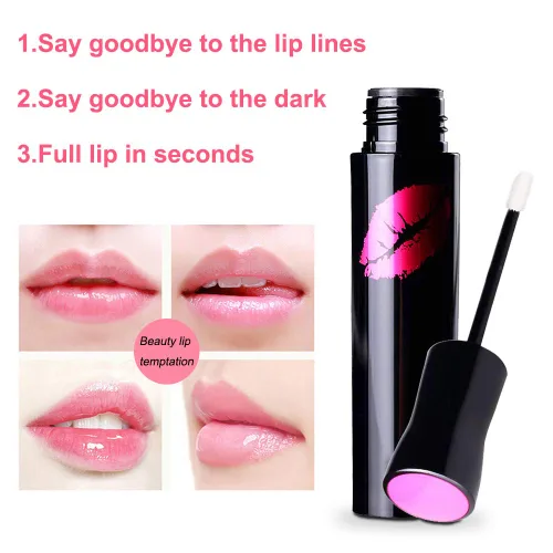 Vista 5 de Dispositivo de relleno de labios+juego de brillo para labios, kit de herramientas de relleno de labios en forma de pez, potenciador de labios