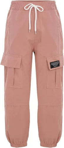 Vista 5 de YiZYiF Pantalones deportivos tipo cargo para niños y niñas, holgados, para baile de hip hop, pantalones casuales de verano con bolsillos