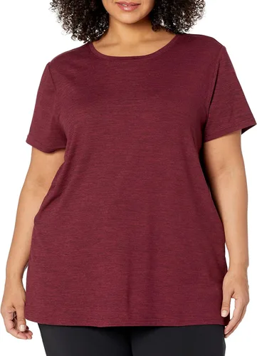 Vista 90 de Amazon Essentials Camiseta de manga corta con cuello redondo para mujer, de secado rápido, para entrenamiento, gimnasio, paquete múltiple