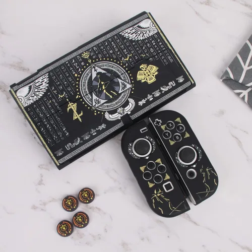 Vista 6 de TIKOdirect Funda acoplable compatible con los controladores Switch OLED Joy-Con más reciente actualización con 4 tapas de agarre para pulgar