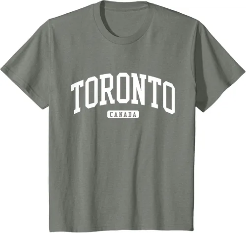 Vista 101 de Camiseta estilo universitario de Toronto Canada, Negro
