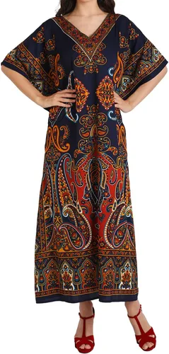 Vista 5 de Miss Lavish London Vestidos de caftán para mujer, pareos de playa, tallas grandes, caftanes africanos y de Dubái, ideales para ropa de descanso