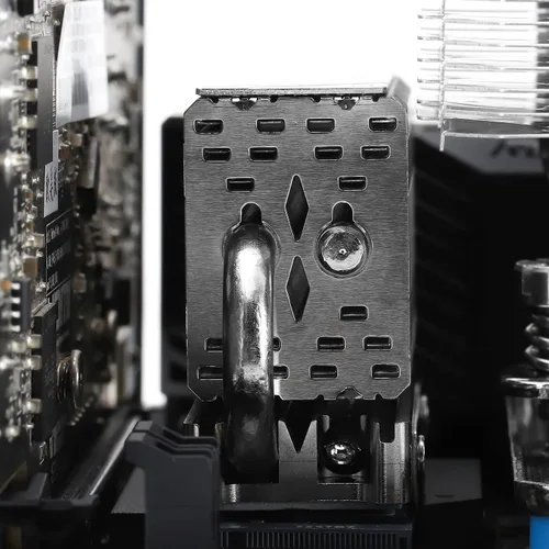 Vista 5 de Thermalright Enfriador SSD HR10 2280, refrigeración del disipador de calor SSD 2280, disipador de calor de doble cara, 4 tubos de calor de cobre