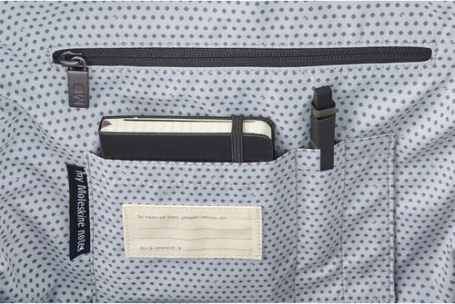 Vista 7 de Moleskine Mochila de negocios para hombre, almacenamiento de PC de 15 pulgadas, para hombre, Negro (Negro 19-3911tcx)