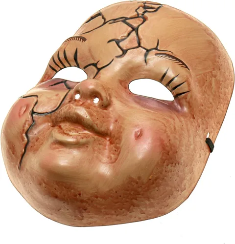 Vista 3 de Máscara de disfraz de cara completa de bebé de terror de terror de Halloween, Carne