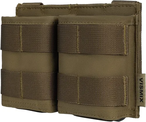 Vista 7 de VISMIX Funda para cargador de rifle, doble funda AR de 5.56mm Molle con inserción de Kydex de liberación rápida y compatible con MOLLE