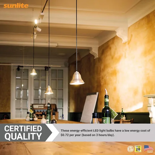 Vista 6 de Sunlite Bombilla LED PAR16 reflectora, 6 vatios (50 W = ), 500 lúmenes, base E26 media, regulable, reflector, 90 CRI, certificación ETL, cumple