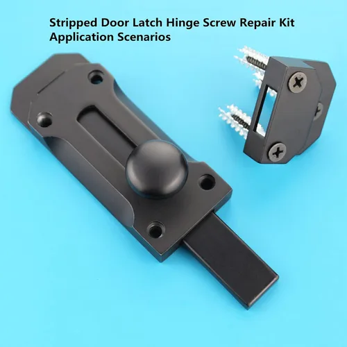 Vista 6 de Kit de reparación de jamba de refuerzo de hardware de seguridad de puerta de tornillo, excelente solución para bisagra de puerta pelada, reparación