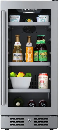 Vista 13 de Avallon ABR151BLSS Centro de bebidas de 15 pulgadas de ancho para 86 latas con iluminación LED
