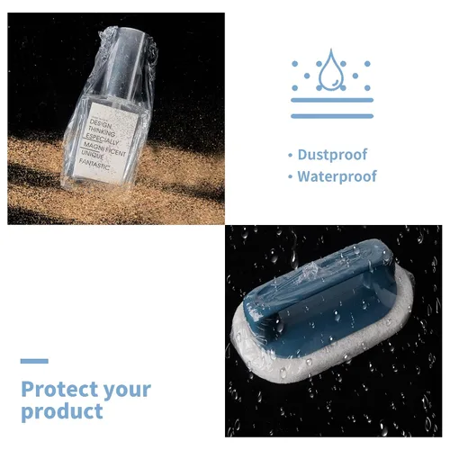 Vista 8 de 500 bolsas termorretráctiles de 6 x 8 pulgadas, bolsa retráctil transparente sin olor con orificio de ventilación, envoltura de película