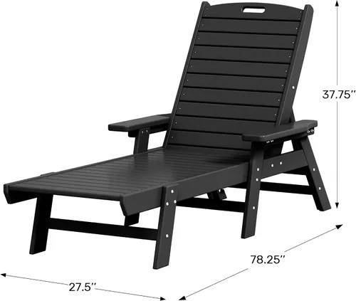 Vista 2 de WestinTrends Malibu Poly - Tumbona reclinable azul marino