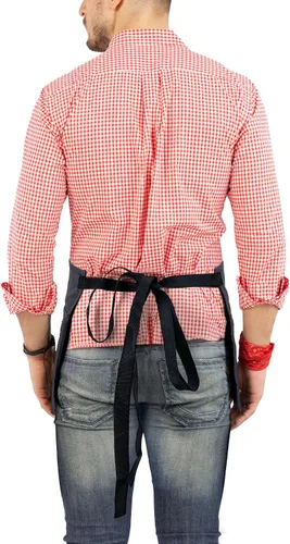Vista 4 de Under NY Sky Medio delantal - Sarga y Denim, Delantal de cintura gris