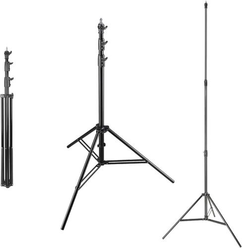 Vista 8 de Godox Soporte de luz de aluminio ultraligero de 240 F Altura máxima de 94.5 pulgadas, carga de 4.4 libras Compacto 26.8 pulgadas plegado Ideal