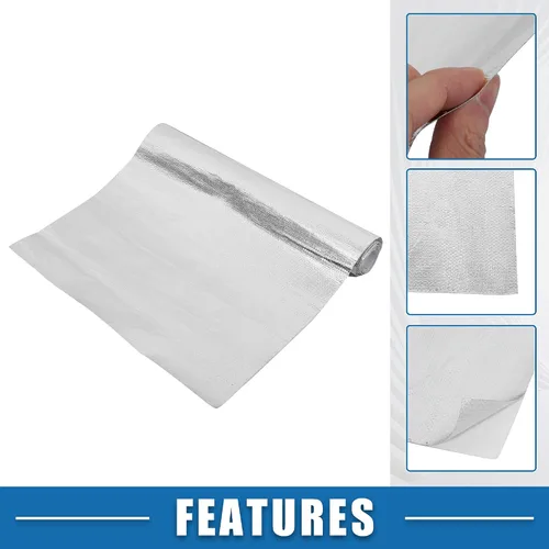 Vista 3 de Funda protectora térmica para automóvil, protección contra el calor extremo, cubierta térmica aluminizada de 60 x 12 pulgadas