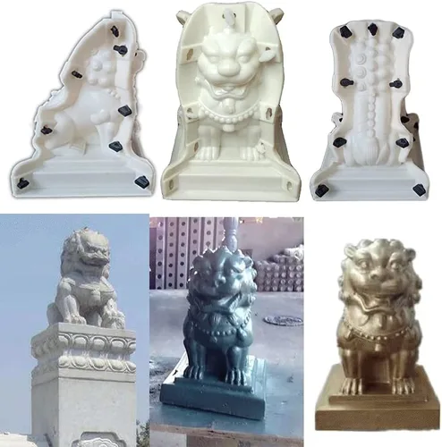 Vista 7 de Molde de estatua de hormigón, moldes de cemento para animales, estatua de jardín de hormigón, molde de león para decoración de jardín, molde