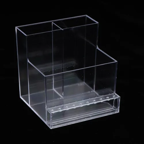 Vista 3 de F Fityle Soporte para brocas de uñas de 13 agujeros, organizador de manicura, altura: 4.1 in; ancho: 10,5/4,1 pulgadas; longitud inferior: 3.8