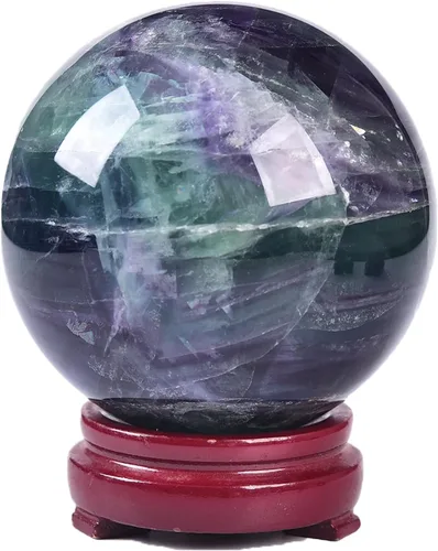 Vista 22 de JIC Gem Piedra Natural de Jaspe Africano Cristal de Curación Esfera Adivinación Bola de Piedra Preciosa, Feng Shui Reiki Aura Decoración