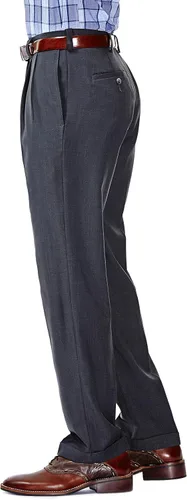 Vista 2 de Haggar Men's Eclo Repreve Stria Pleat Front Dress Pant