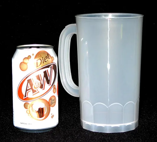 Vista 2 de Talisman, tazas de plástico para cerveza, grandes, 32 onzas, paquete de 8, color esmerilado
