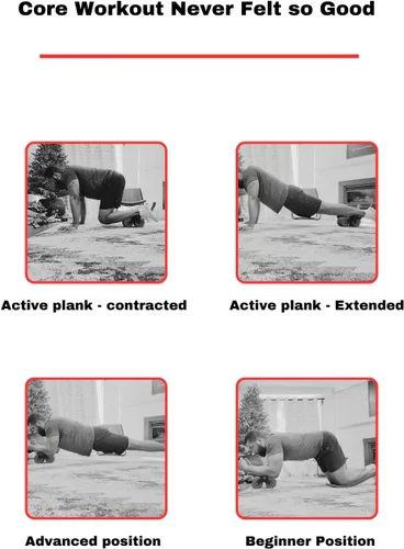 Vista 3 de APB Blast Ab Roller, con soporte de codo grueso con resorte de resistencia. Entrenamiento abdominal para ejercicios abdominales y ejercicios