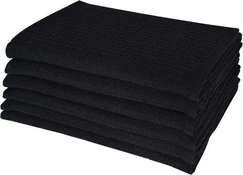 Vista 11 de Paños de limpieza de platos de cocina, paños de cocina con diseño de toalla de gofre, trapos de algodón lavables de 12 x 12 pulgadas para secar