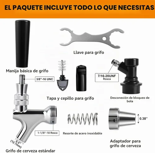 Vista 5 de Grifo de la cerradura de la bola del grifo de la cerveza, llave del barril