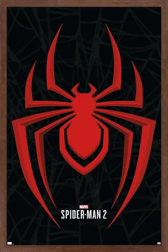 Vista 10 de Trends International Marvel's Spider-Man 2 - Póster de pared con icono de Miles Morales, 22.4 pulgadas de largo x 14.7 pulgadas de ancho, versión