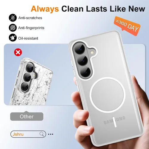 Vista 479 de Jshru Funda para Samsung Galaxy S26 Plus/Galaxy S25 Plus: para Galaxy S24 Plus [compatible con Magsafe] [2 protectores de pantalla HD] cubierta