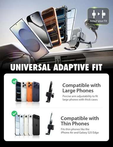 Vista 2 de Bracketron TripGrip PRO - Soporte para teléfono de automóvil, soporte para teléfono para tu automóvil con cuello de cisne flexible de 7.5 pulgadas