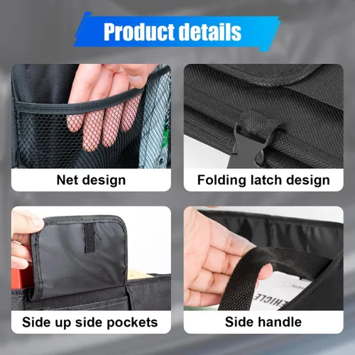 Vista 3 de ZIMISI Organizador de maletero de coche, organizador impermeable de tela Oxford 600D para el asiento trasero del coche, consolas y organizadores