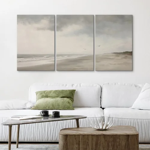 Vista 405 de wall26 Lienzo enmarcado para pared, juego de arte de acuarela pastel, paisaje rural, ilustraciones con formas abstractas, arte moderno, decorativo