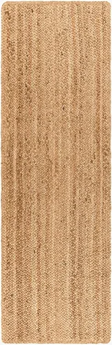 Vista 13 de Hauteloom Aphrodite JModern - Alfombra tejida a mano de yute de fibra natural, alfombra geométrica contemporánea a cuadros para sala de estar, Crema