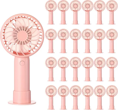 Vista 20 de Tujoe Mini ventilador de mano potente de 3 velocidades, ventilador personal pequeño portátil recargable con base USB para mujeres, maquillaje