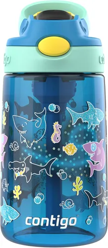 Vista 40 de Contigo Aubrey - Botella de agua para niños, paquete de 2, 20 onzas, azalea/jade y frambuesa azul. Azalea, tapa a prueba de derrames, apta