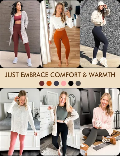 Vista 6 de CRZ YOGA Air Feeling - Leggings de cintura alta para mujer, 2528 pulgadas, cálidos, gruesos, pantalones de yoga suaves y suaves para descansar