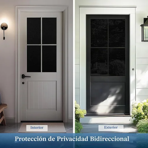 Vista 8 de Haton - Película opaca para ventana, bloqueo de luz total, 23.6 x 78.7 pulgadas Negro